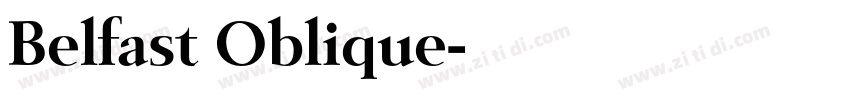 Belfast Oblique字体转换